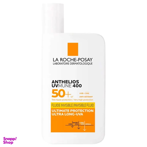 فلوئید ضد آفتاب بی رنگ لاروش پوزای مدل Invisible Fluid با SPF50 حجم 50 میلی لیتر