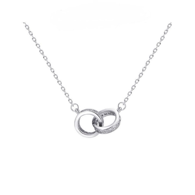 گردنبند نقره زنانه مدل دو حلقه