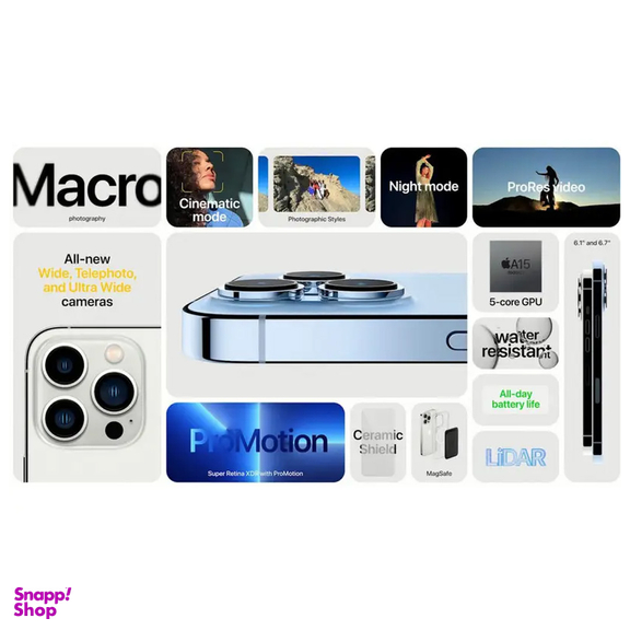گوشی موبایل اپل مدل iPhone 13 Pro Max CH دو سیم‌ کارت ظرفیت 128 گیگابایت و رم 6 گیگابایت - نات اکتیو