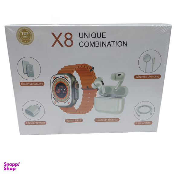 پک ساعت هوشمند و لوازم دیجیتال مدل Unique Combination X8 مجموعه 6 عددی