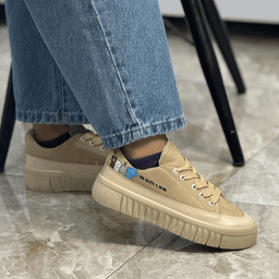 کفش زنانه مدل عروسکی کد 1108 رنگ نسکافه ای