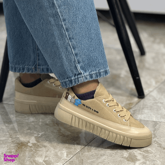 کفش زنانه مدل عروسکی کد 1108 رنگ نسکافه ای