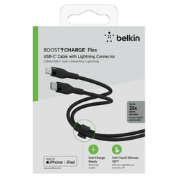 کابل تبدیل USB-C با لایتنینگ بلکین مدل CAA009bt3MBK طول 3 متر
