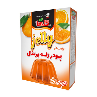 پودر ژله پرتقال گلها وزن 100 گرم بسته بندی جعبه