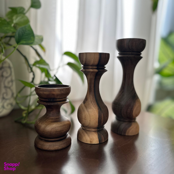 جاشمعی چوبی کد 110 مجموعه 3 عددی