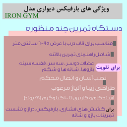 بارفیکس دیواری مدل IRON GYM
