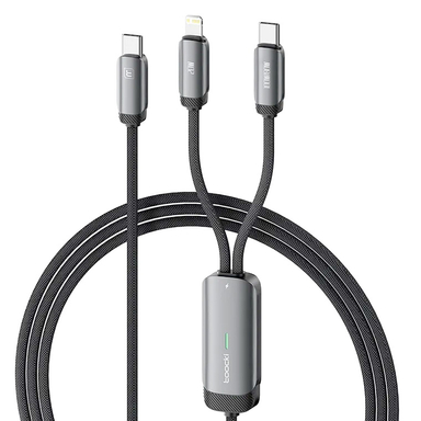 کابل تبدیل USB-C به USB-C/Lightning توکی مدل TXCYL-BS0G طول 1.2 متر