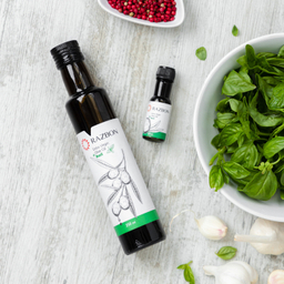 روغن زیتون فرابکر رزبن حاوی عصاره طبیعی ریحان حجم 250 میلی لیتر