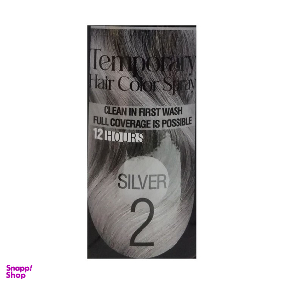 اسپری رنگ مو تاپیک هیر فیلر مدل Temporary حجم 150 میلی لیتر رنگ نقره ای