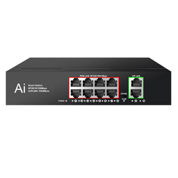 سوییچ 10 پورت مدل 100POE & UP LINK1000 کد Ai 100