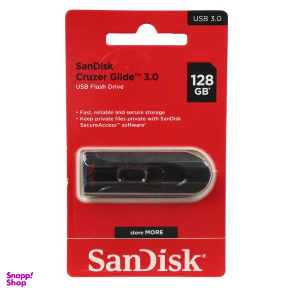 فلش مموری سن دیسک مدل Cruzer Glide USB3.0 ظرفیت 128 گیگابایت