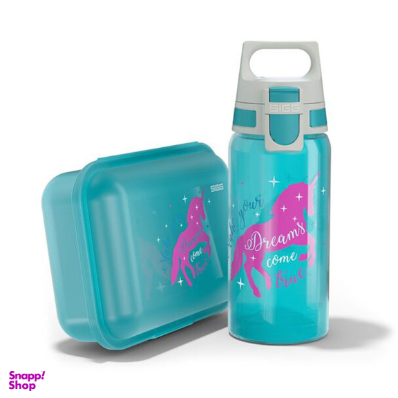 ست قمقمه و ظرف غذای کودک سیگ مدل VIVA SCHOOL SET UNICORN