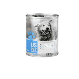 کنسرو سگ یو اس پت مدل گوشت گوساله و مرغ وزن 800 گرم