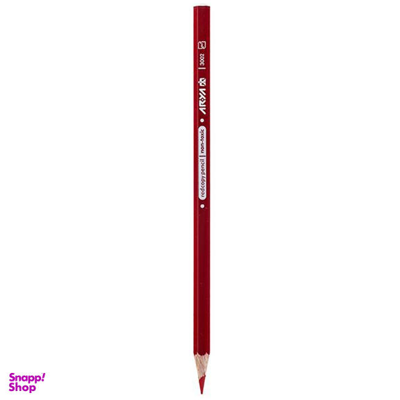 مداد قرمز آریا کد 3002 بسته 12 عددی