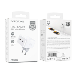 شارژر دیواری 35 وات بروفون مدل BA76A USB