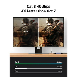 کابل شبکه CAT8 یوگرین مدل NW153 کد 80429 طول 1 متر