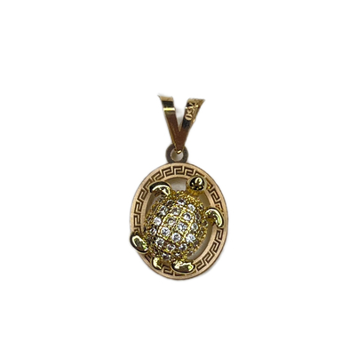 پلاک گردنبند طلا 18 عیار زنانه طرح لاکپشت ورساچه کد 40