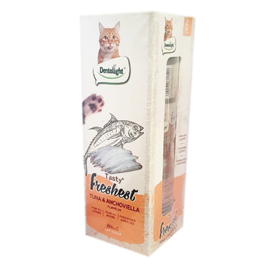 کنسرو غذای گربه دنتالایت مدل TUNA  ANCHOVIELLA وزن 80 گرم بسته 6 عددی
