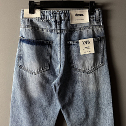 شلوار مام فیت مردانه طرح ZARA کد 1633 رنگ آبی روشن