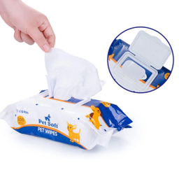 دستمال مرطوب سگ و گربه پت سافت کد Wipes-01