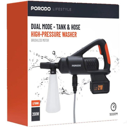 کارواش شارژی قابل حمل پرودو مدل Porodo Lifestyle Dual Mode High-Pressure Washer PD-LFST066-BK