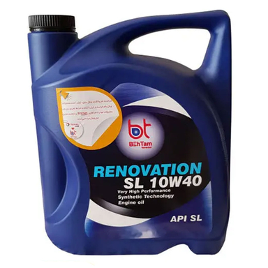 روغن موتور خودرو بهتام روانکار مدل 10W40 Renovation حجم 4000 میلی لیتر