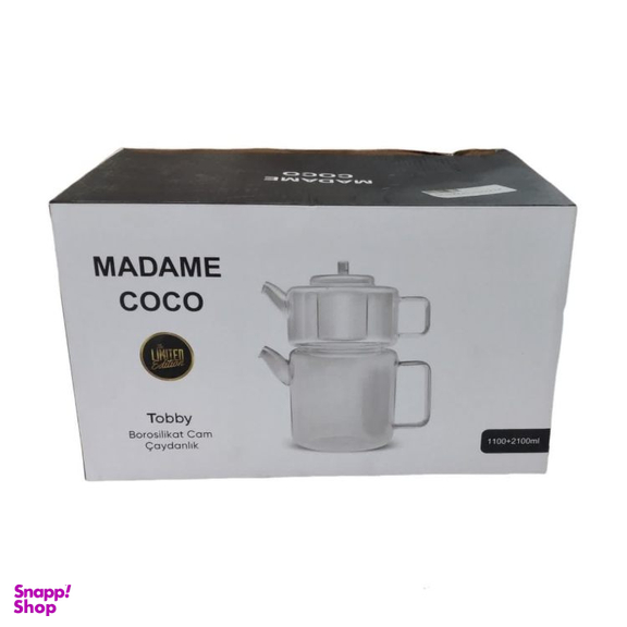 کتری و قوری پیرکس مادام کوکو مدل فلت کد 2321