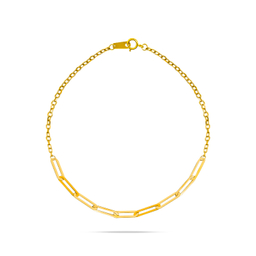 دستبند طلا 18 عیار زنانه سی گلد گالری مدل کارتیه زنجیری