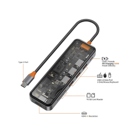 هاب 7 پورت Type-C ویوو مدل New Cyber CB007