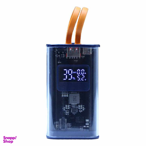 پاوربانک شفاف شیشه ای کد SH-1058 ظرفیت 10000 میلی آمپر ساعت