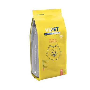 غذای خشک سگ بالغ وی پت مدل نژاد کوچک تا 10 کیلوگرم طعم مرغ وزن 3 کیلوگرم