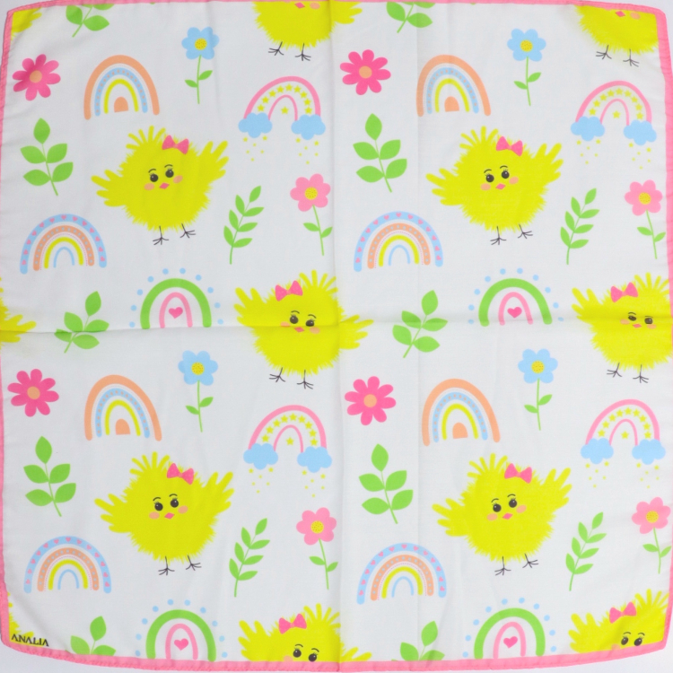 مینی اسکارف دخترانه طرح گنجشک کد 1030