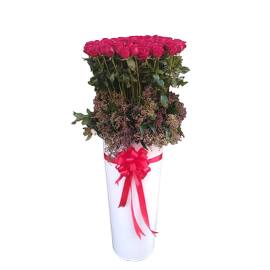 باکس گل رز طبیعی مدل عشق