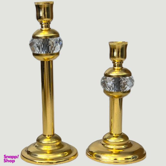 شمعدان نورهام مدل کریستالی  W 5-10 مجموعه 2 عددی