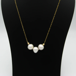 گردنبند طلا 18 عیار زنانه کاپانی مدل مروارید باروک کد KN065