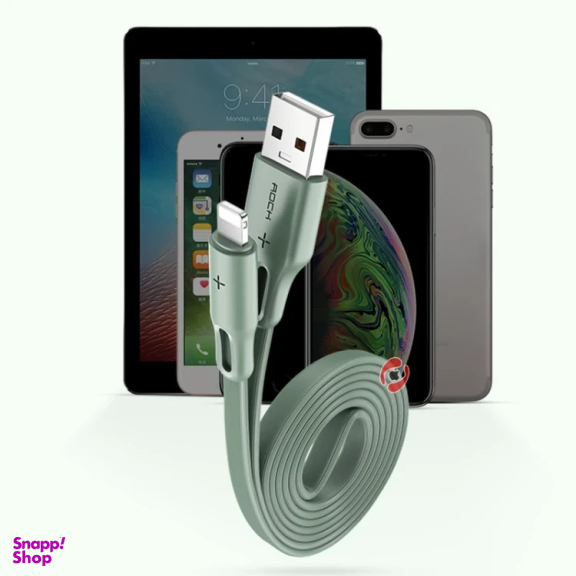 کابل تبدیل USB به Lightning راک مدل RCB0739 طول 1 متر