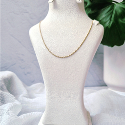 زنجیر طلا 18 زنانه عیار گوزن مدل طنابی کد 8UH68