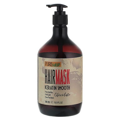 ماسک مو پیور نیچر مدل Keratin Smooth حجم 500 میلی لیتر