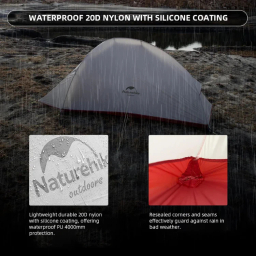 چادر و زيرانداز 2 نفره نیچرهایک مدل Ultralight Cloud-Up Series Tent کد NH17T001-T