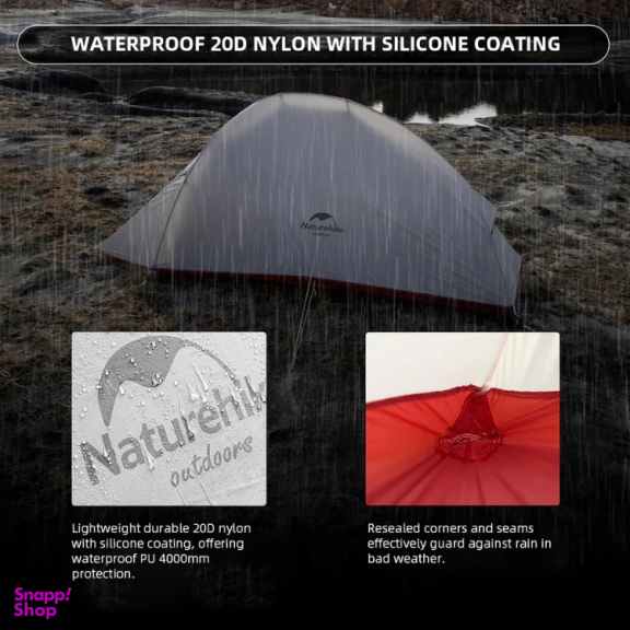 چادر و زيرانداز 2 نفره نیچرهایک مدل Ultralight Cloud-Up Series Tent کد NH17T001-T