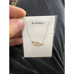 گردنبند طلا 18 عیار زنانه طرح بال فرشته خاص کد 45986