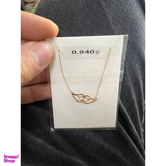 گردنبند طلا 18 عیار زنانه طرح بال فرشته خاص کد 45986
