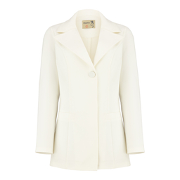 کت زنانه السانا مدل شیده کد 178835 رنگ سفید