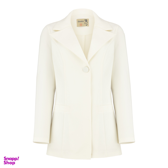 کت زنانه السانا مدل شیده کد 178835 رنگ سفید