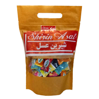 شکلات آبنبات میوه ای با مغز پاستیل شیرین عسل وزن 500 گرم