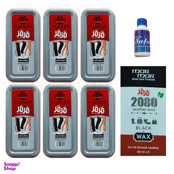 واکسمشکی کفش مرمر مدل 2080 به همراه ابری مگا بی رنگ و بوگیر کفش