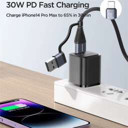 کابل دیتا USB/Type-C به Lightning/Type-C جوی روم مدل SA37-2T2 طول 1.2 متر