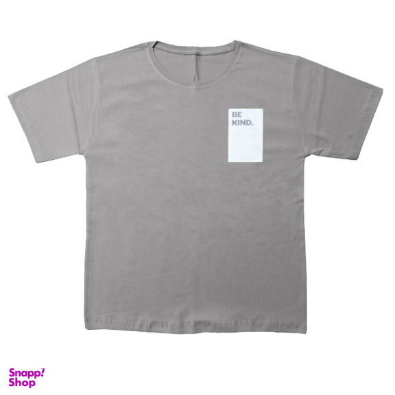 تیشرت زنانه طرح Be Kind مدل TBETS رنگ طوسی
