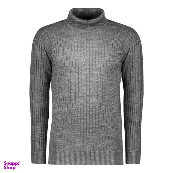 پلیور یقه اسکی مردانه تریکو پاییزان مدل PE800 رنگ طوسی