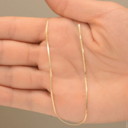 زنجیر طلا 18 عیار زنانه الن نار مدل هرینگبون کد1